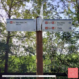 Banderoles de senyalització per rutes de Parcs Naturals de Catalunya